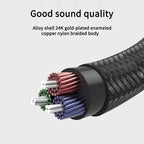3.5mm AUX Audio Cable – Braided Stereo Jack for Car, Phone & Speakers