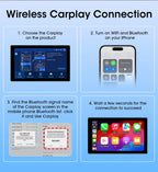 VILSAD 7" / 8" / 9" Wireless CarPlay Display – Full HD Touchscreen Monitor with Apple CarPlay & Android Auto