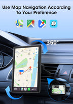 VILSAD 7" / 8" / 9" Wireless CarPlay Display – Full HD Touchscreen Monitor with Apple CarPlay & Android Auto