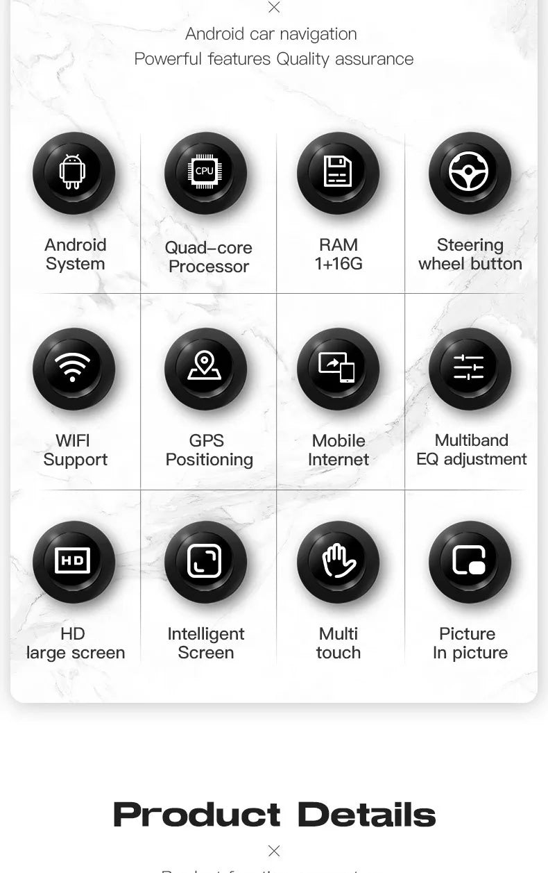 VILSAD 10" Android Car Stereo | Wireless CarPlay, GPS & Backup Camera