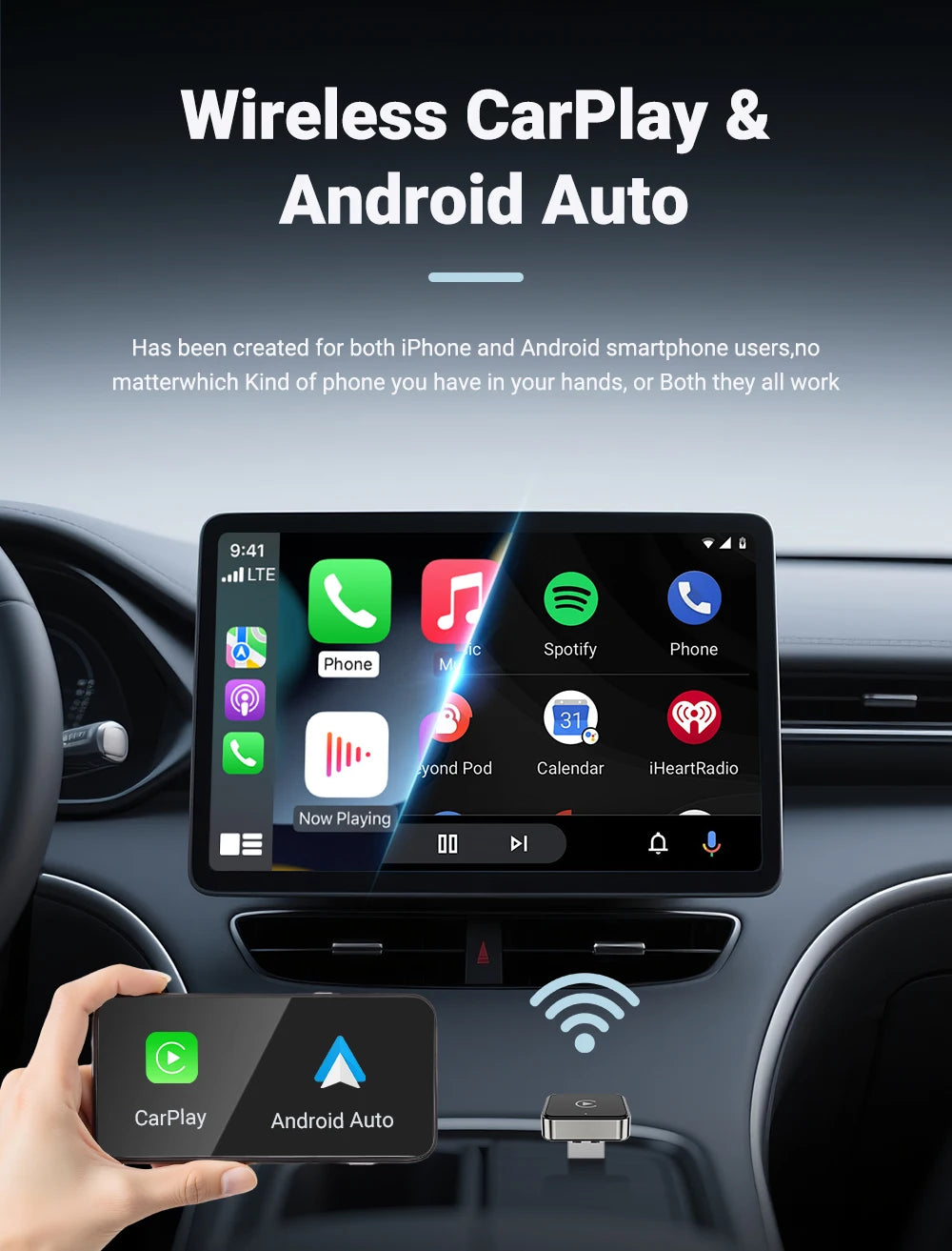 Wireless CarPlay Adapter | Convert Wired CarPlay to Wireless in Seconds