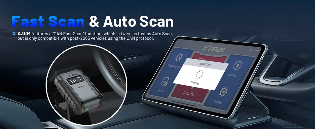 XTOOL A30M V2.0 OBD2 Scanner | Full System Diagnostic Tool