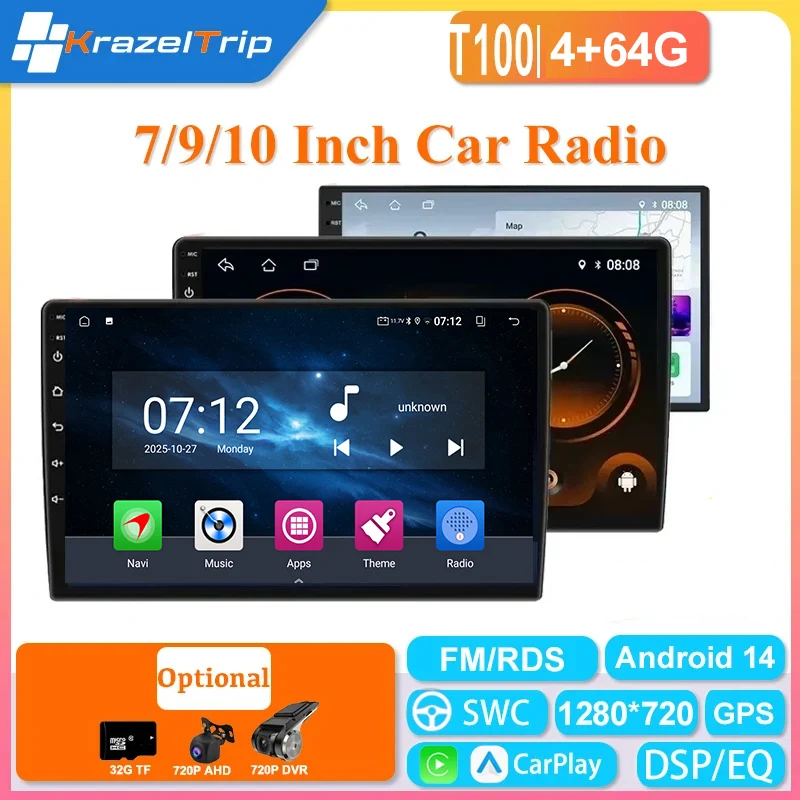 VILSAD 10" Android Car Stereo | Wireless CarPlay, GPS & Backup Camera