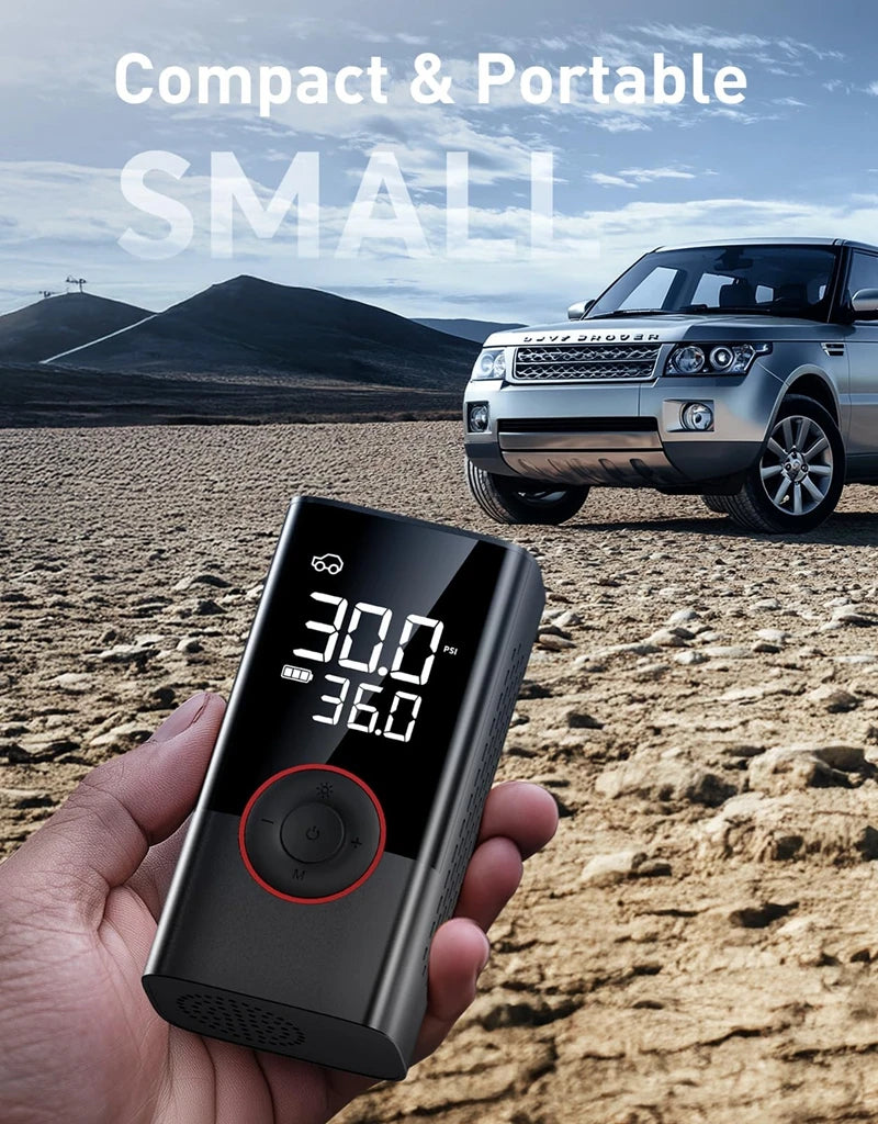 Portable Cordless Tire Inflator 150PSI | Mini Air Compressor with LED & Auto Stop