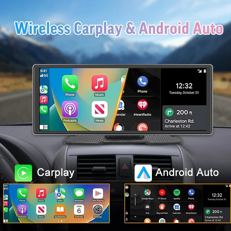 VILSAD 10.25" HD Car Display | Touchscreen Multimedia Player with USB & Radio