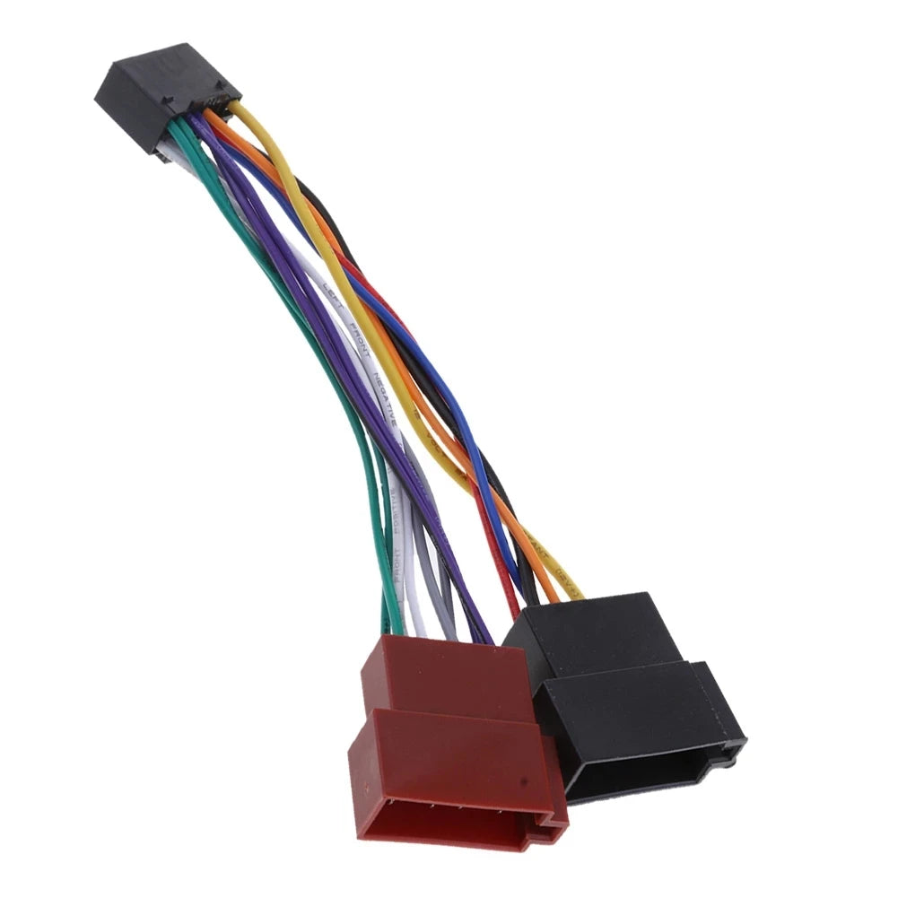 16 Pin ISO Car Radio Wiring Harness Adapter – Stereo Installation Cable for Kenwood / JVC