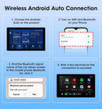 VILSAD 7" / 8" / 9" Wireless CarPlay Display – Full HD Touchscreen Monitor with Apple CarPlay & Android Auto