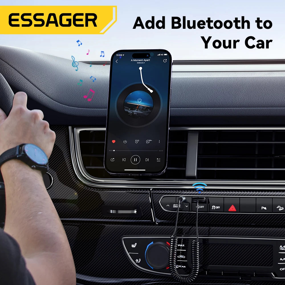 Bluetooth AUX Adapter for Car – Wireless Music Receiver 3.5mm Jack Bluetooth 5.0