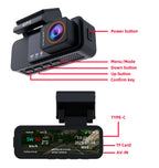4K Dash Cam Front & Rear Camera with GPS & WiFi | Night Vision DVR