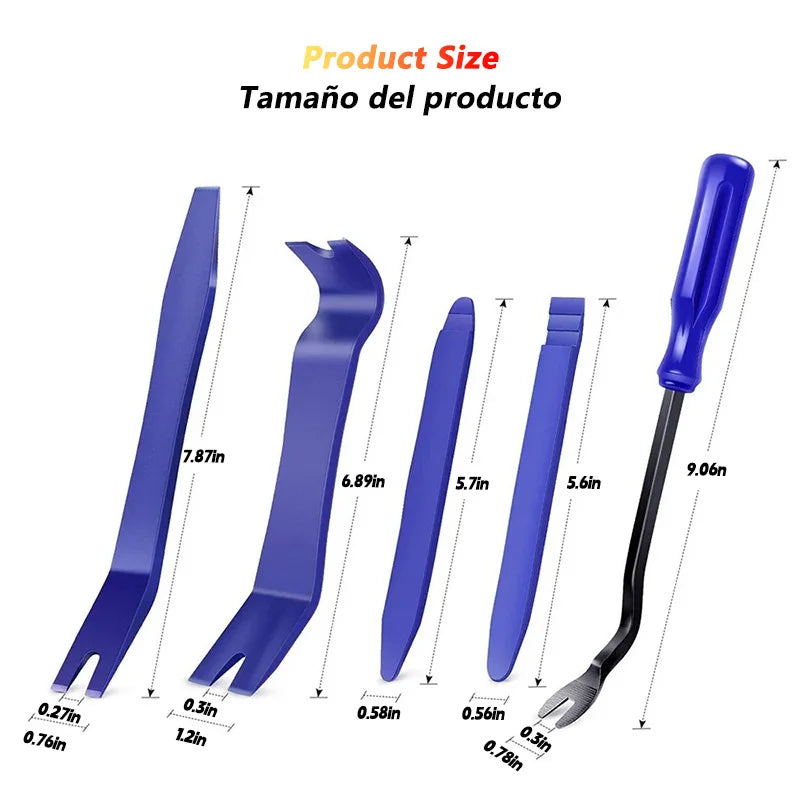 Car trim removal tool set