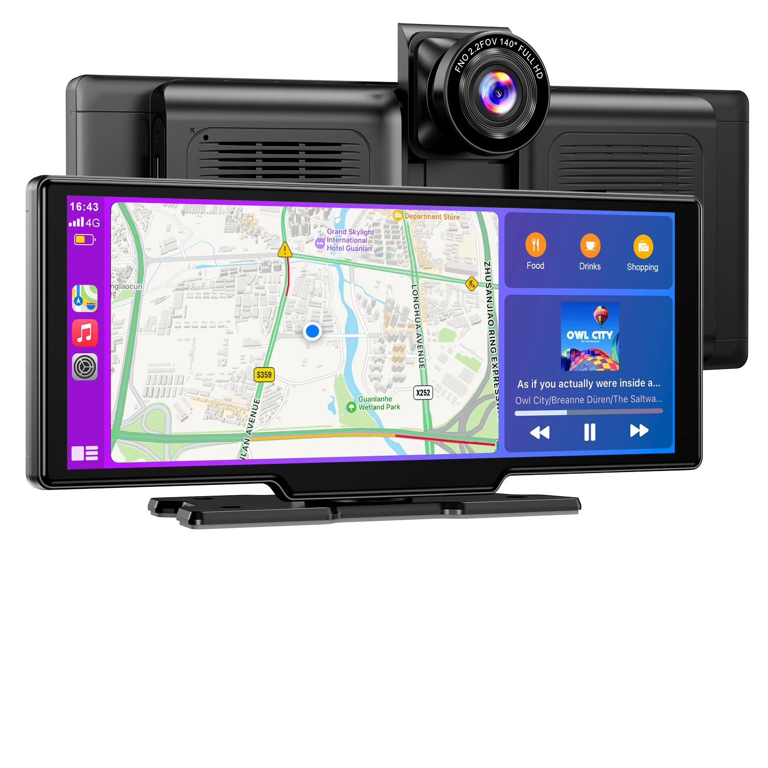 VILSAD 10.25" Wireless CarPlay Display | 4K Dash Cam & Android Auto
