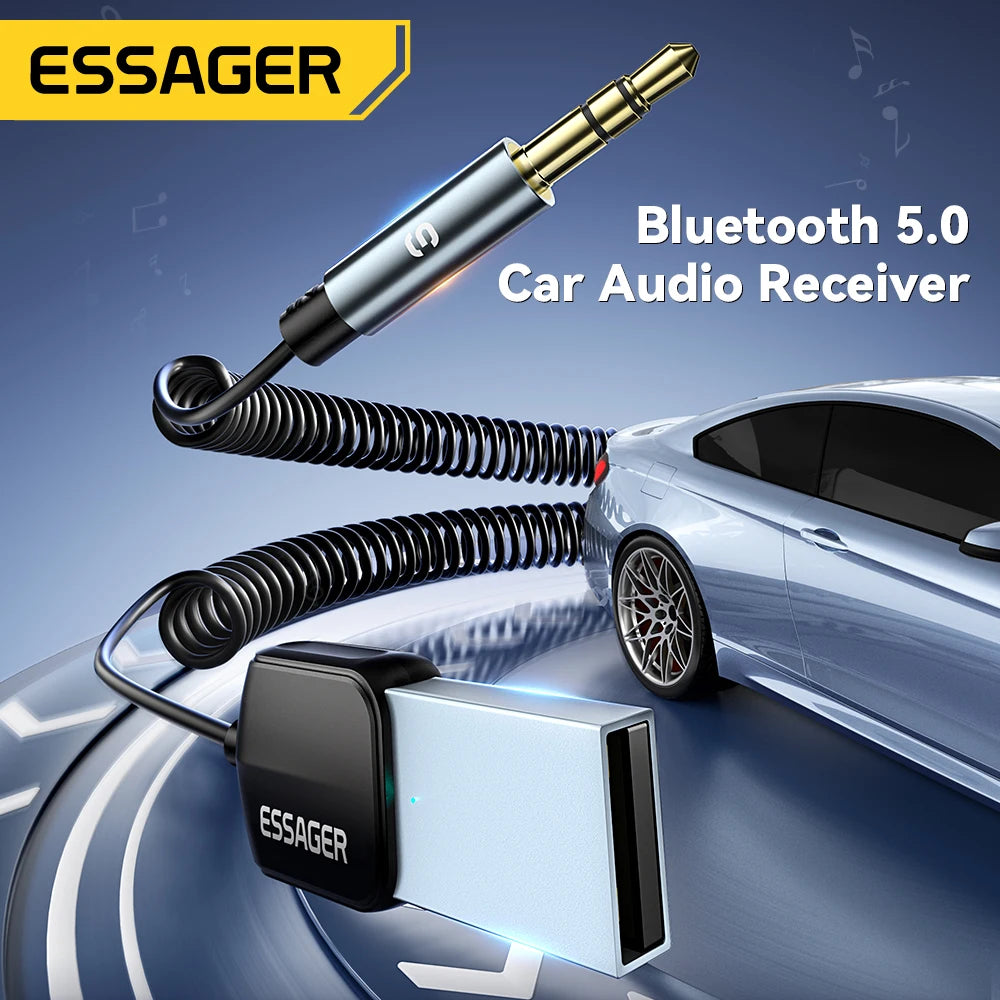 Bluetooth AUX Adapter for Car – Wireless Music Receiver 3.5mm Jack Bluetooth 5.0