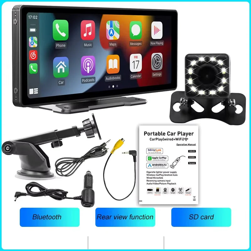 VILSAD 10.25" HD Car Display | Touchscreen Multimedia Player with USB & Radio