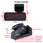 4K Dash Cam Front & Rear Camera with GPS & WiFi | Night Vision DVR