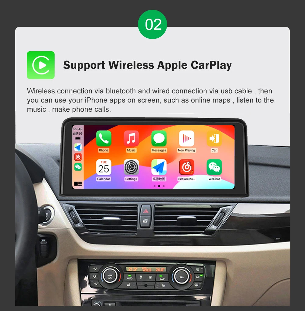 BMW X1 E84 CarPlay Screen 10.25" | Wireless & Android Auto