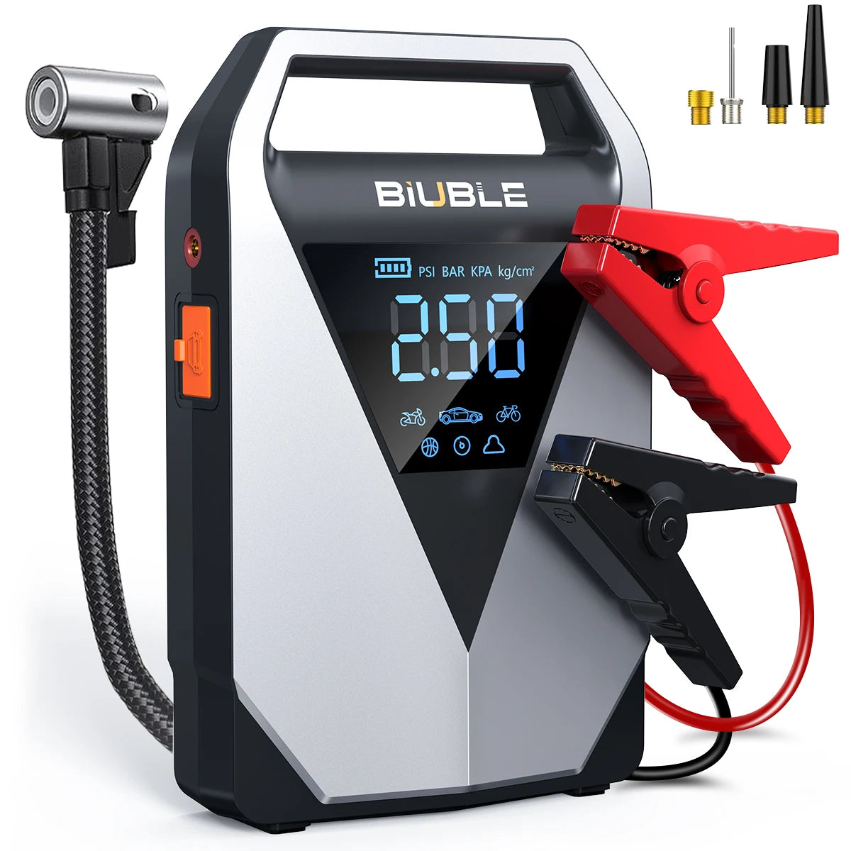 Portable Car Jump Starter with Air Compressor 2000A | 30000mAh Power Bank