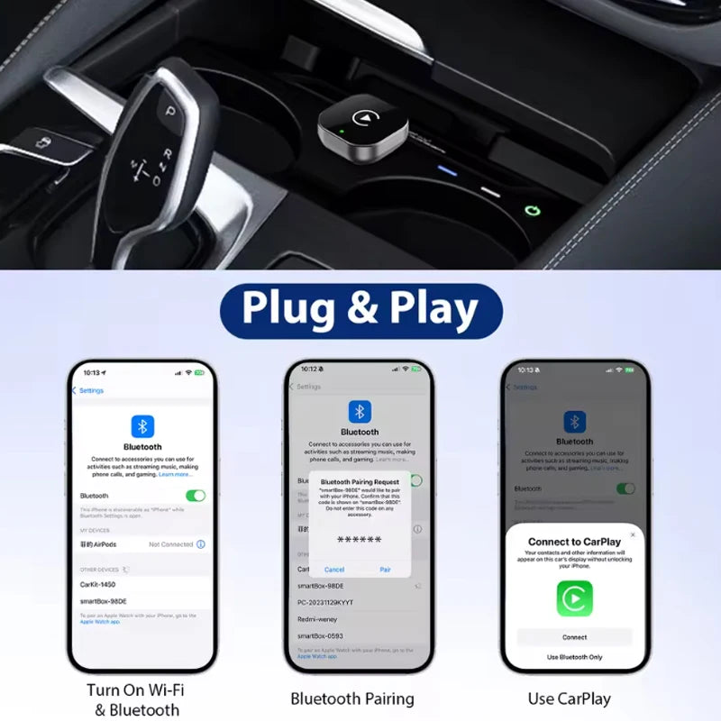 Wireless CarPlay Adapter | Convert Wired CarPlay to Wireless in Seconds