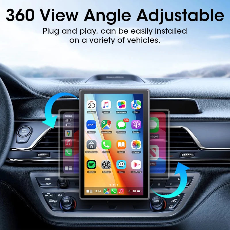 VILSAD 7" / 8" / 9" Wireless CarPlay Display – Full HD Touchscreen Monitor with Apple CarPlay & Android Auto