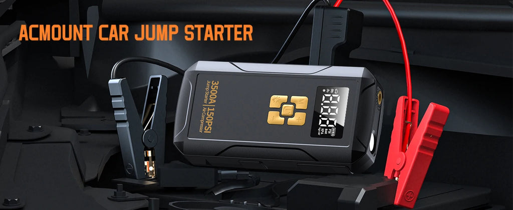 Car Jump Starter with Air Compressor 150PSI | Portable Battery Booster Power Bank