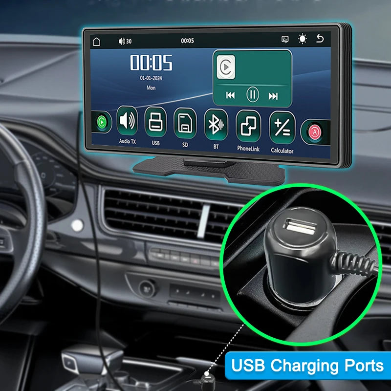 VILSAD 10.25" HD Car Display | Touchscreen Multimedia Player with USB & Radio