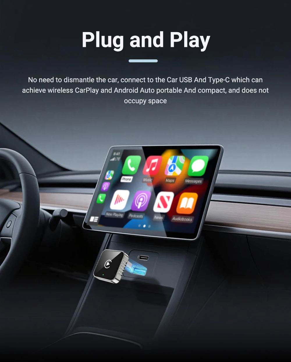 Wireless CarPlay Adapter | Convert Wired CarPlay to Wireless in Seconds