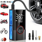 Portable Cordless Tire Inflator 150PSI | Mini Air Compressor with LED & Auto Stop