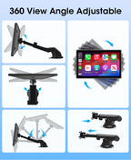 VILSAD 7" / 8" / 9" Wireless CarPlay Display – Full HD Touchscreen Monitor with Apple CarPlay & Android Auto