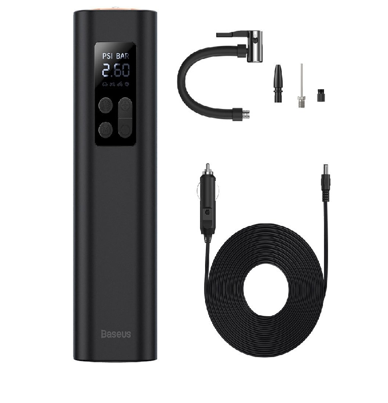 Baseus Portable Tire Inflator 12V | Mini Car Air Compressor Pump